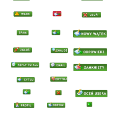 Oryginalne buttony, zielone 1.0